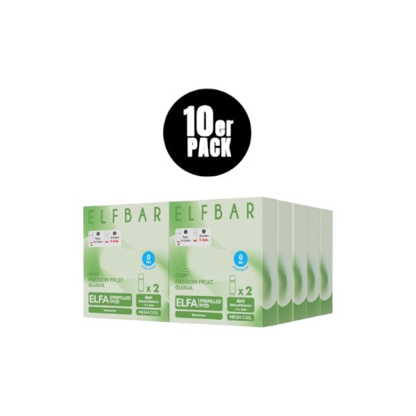 Elf Bar Elfa - (ohne Nikotin) Prefilled Pod Kiwi Passion Fruit Guava 0mg - Mein Shop