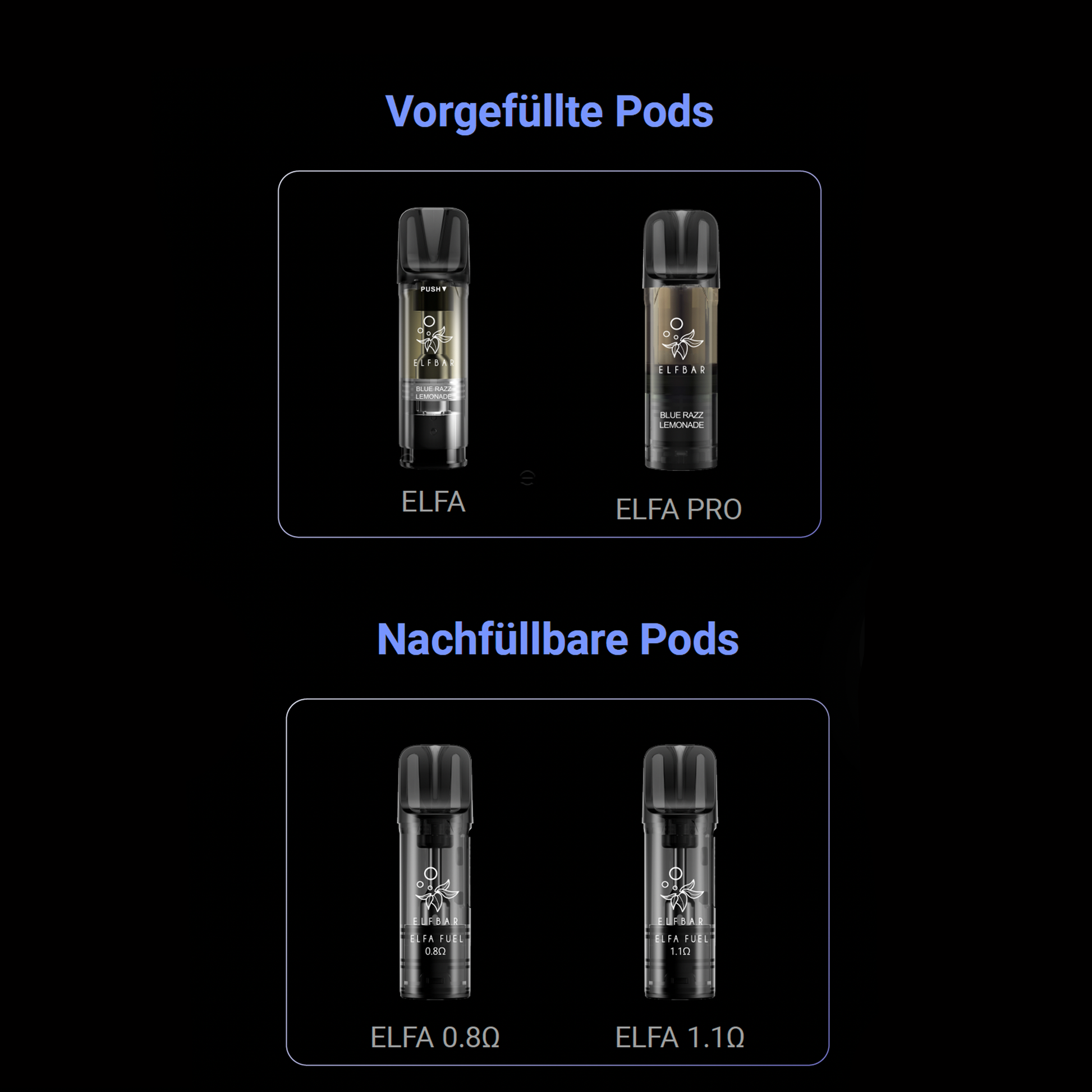 Elf Bar - Elfa Master Glacier Blue - Mein Shop