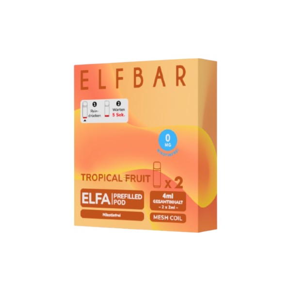 Elf Bar Elfa - (ohne Nikotin) Prefilled Pod Tropical Fruit 0mg - Mein Shop