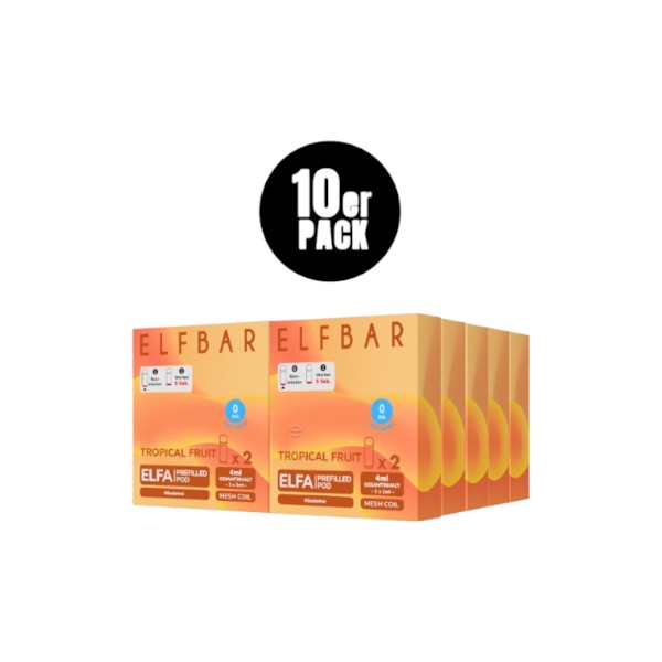Elf Bar Elfa - (ohne Nikotin) Prefilled Pod Tropical Fruit 0mg - Mein Shop