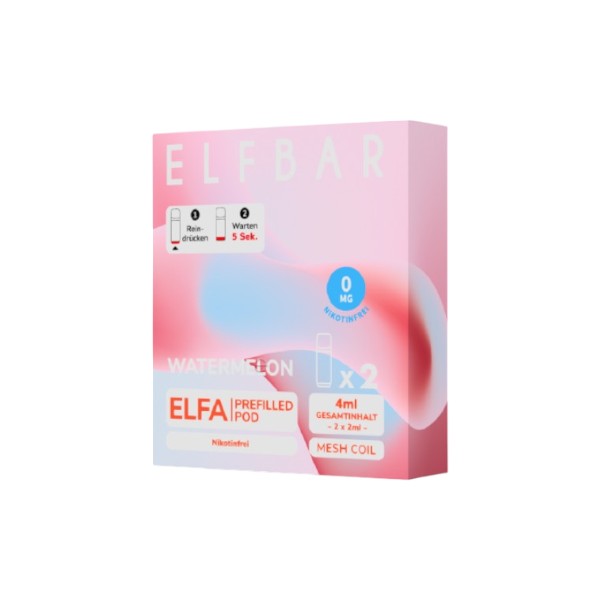 Elf Bar Elfa - (ohne Nikotin) Prefilled Pod Watermelon 0mg - Mein Shop