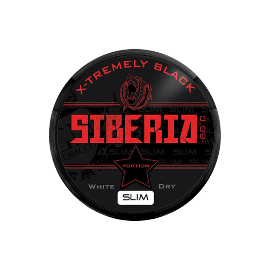 Siberia White Dry Black Slim Kautabak - Mein Shop